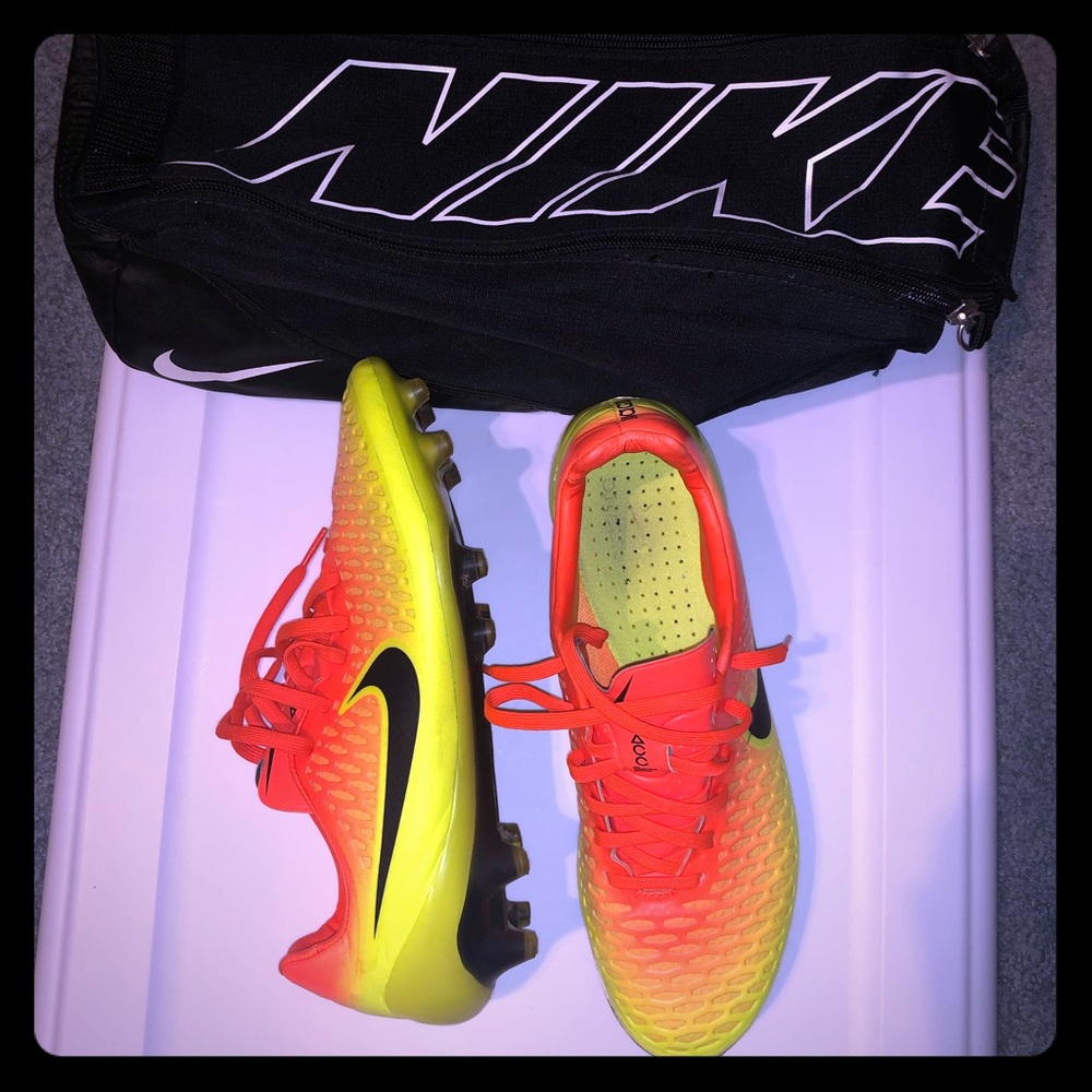 Magista soccer cleats and cleats bag